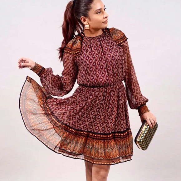 LABEL‎ RITU KUMAR Brown Elliot Dress - Picture 3 of 7